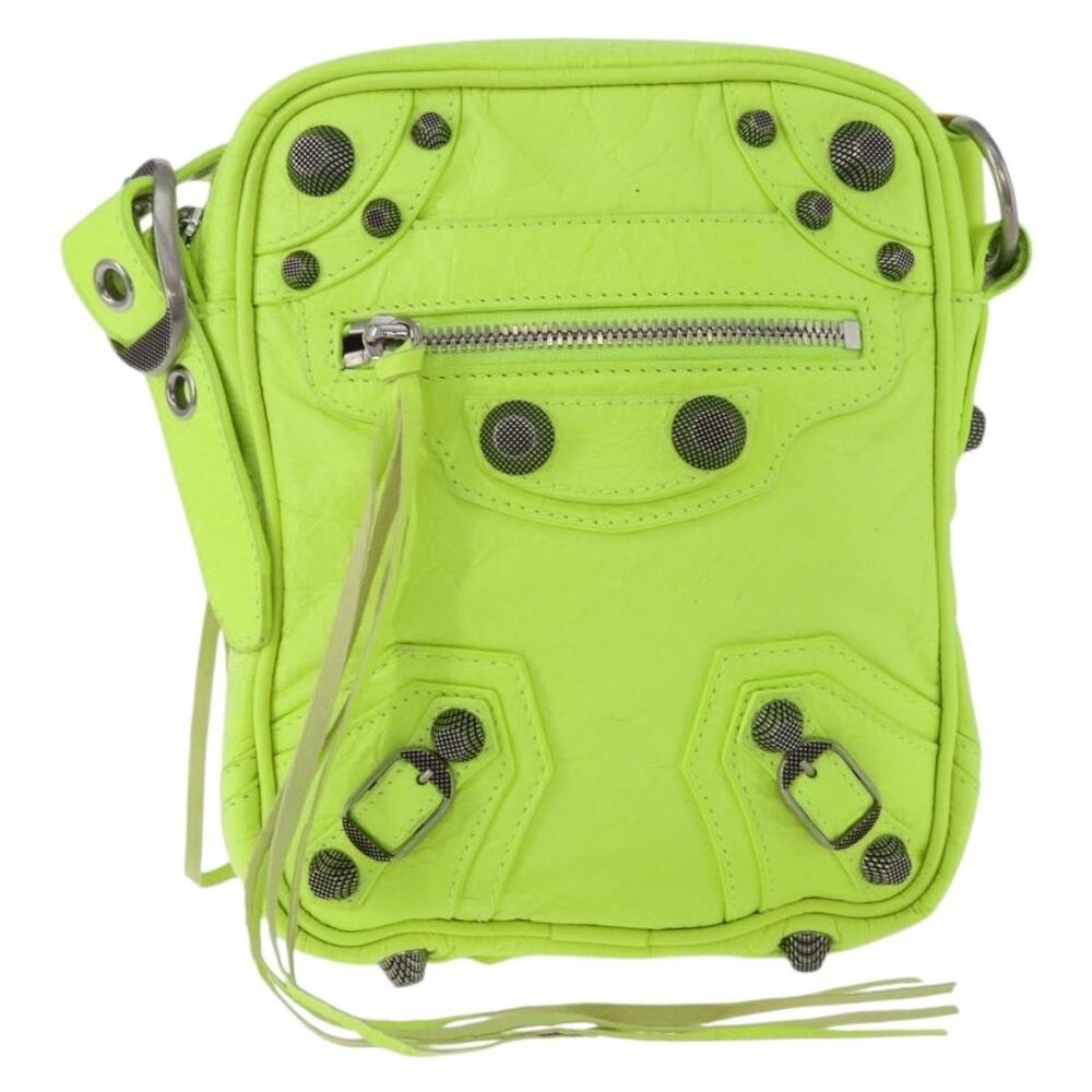 Balenciaga Leather Le Cagole Shoulder Bag Green